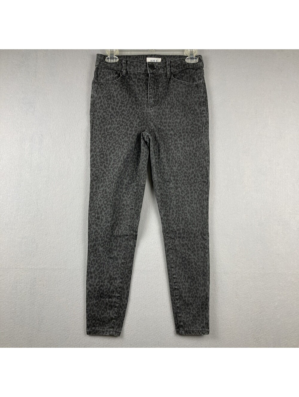 Jolt Juniors Size 3/26w Black Cheetah Print Denim Skinny Jeans Jeggings EUC